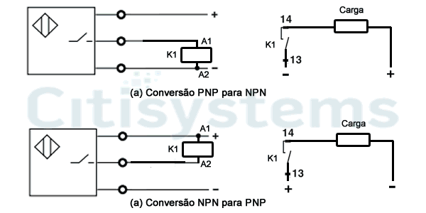 conversao pnp para npn rele
