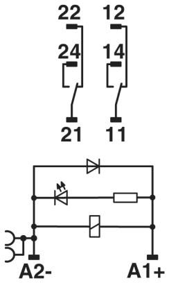 Rele-de-Interface-RIF-4-RPT-LDP-24DC-2x21-Phoenix-Contact-2903281-1 Rele-de-Interface-RIF-4-RPT-LDP-24DC